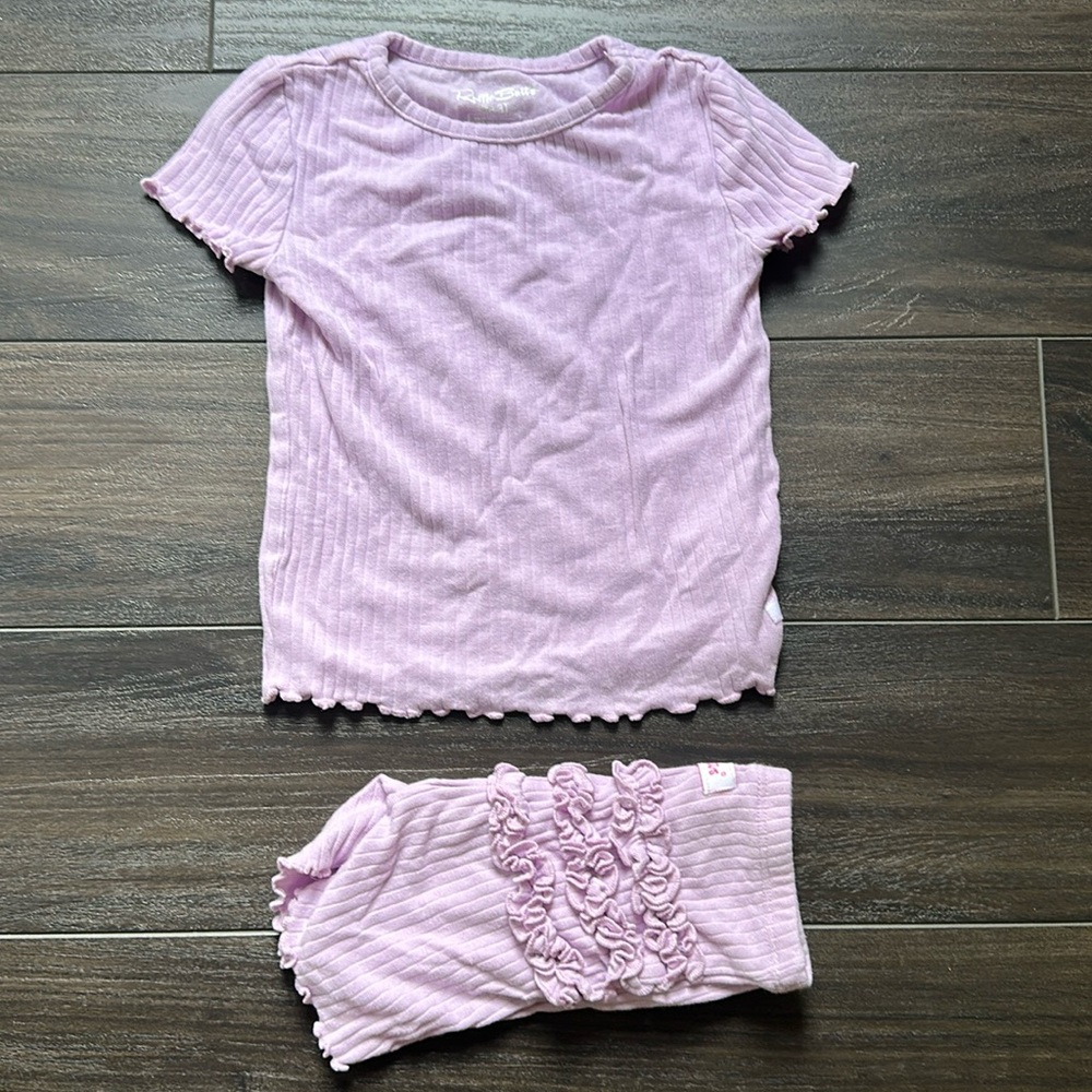 RuffleButts Lavender Pajama Size 3